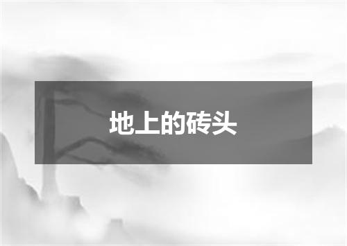 地上的砖头