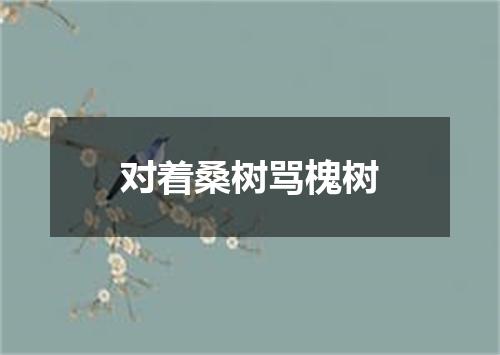 对着桑树骂槐树