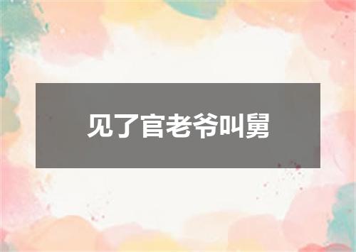 见了官老爷叫舅