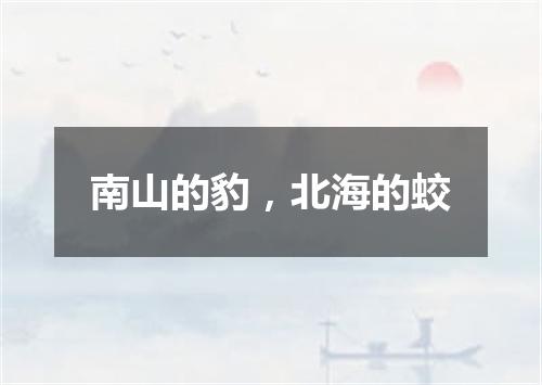 南山的豹，北海的蛟