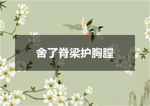 舍了脊梁护胸膛
