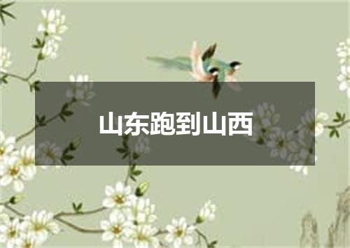山东跑到山西