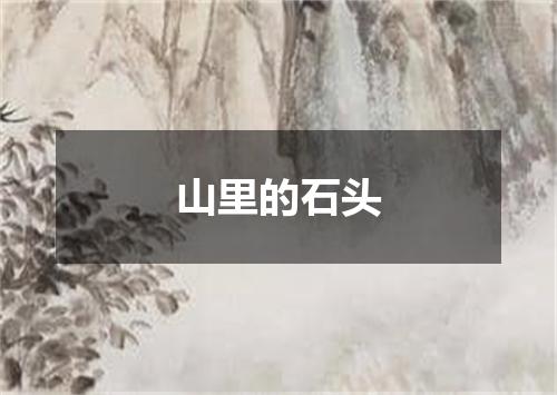 山里的石头