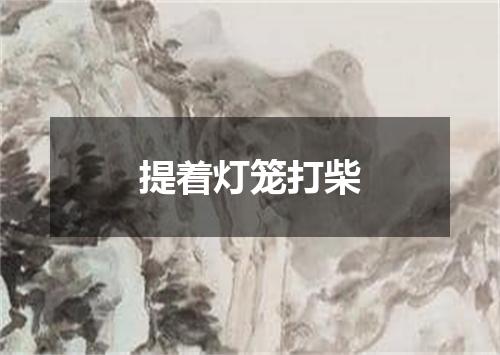 提着灯笼打柴