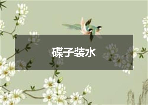 碟子装水