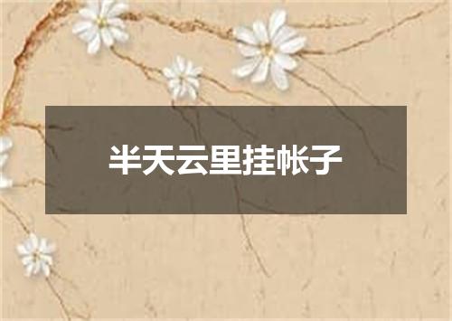 半天云里挂帐子
