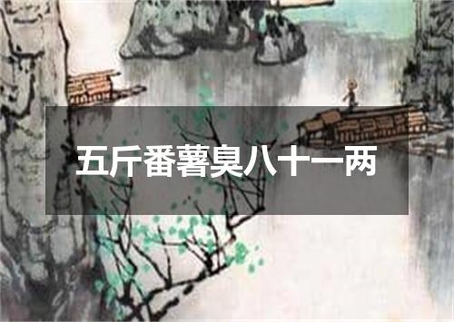 五斤番薯臭八十一两