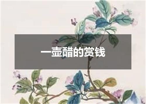 一壶醋的赏钱