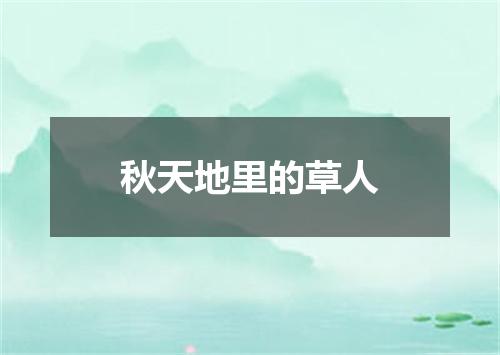 秋天地里的草人