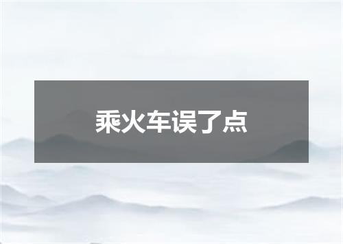 乘火车误了点
