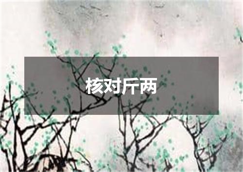 核对斤两