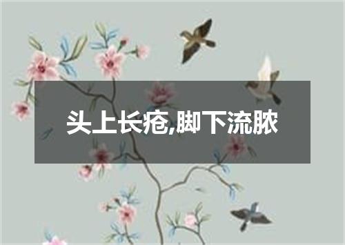 头上长疮,脚下流脓