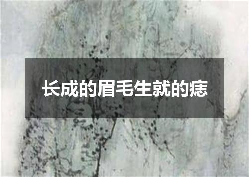 长成的眉毛生就的痣