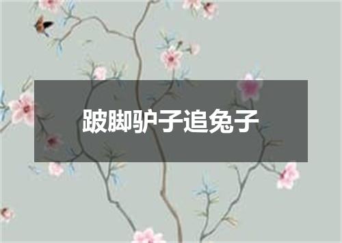 跛脚驴子追兔子