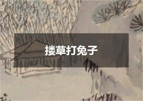 搂草打兔子
