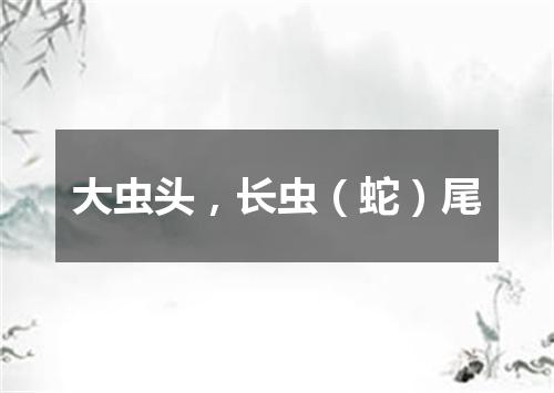 大虫头，长虫（蛇）尾