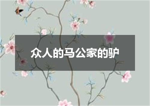 众人的马公家的驴