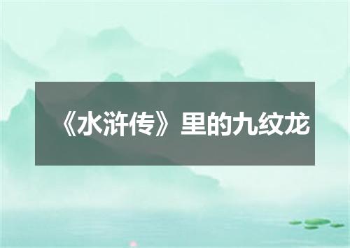 《水浒传》里的九纹龙