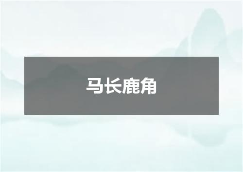 马长鹿角