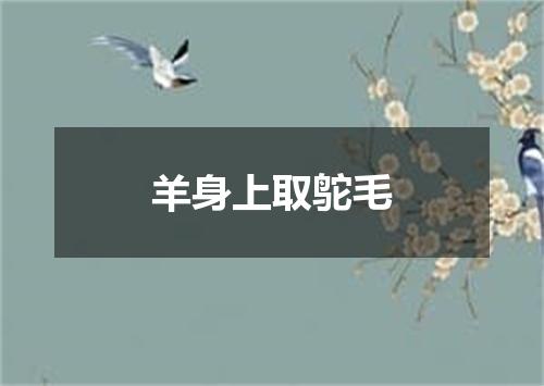 羊身上取鸵毛