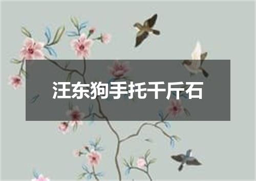 汪东狗手托千斤石