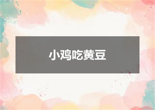小鸡吃黄豆