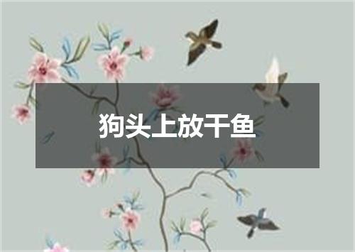 狗头上放干鱼