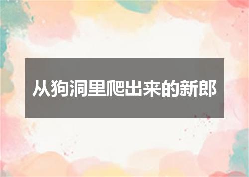 从狗洞里爬出来的新郎