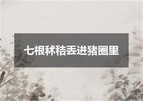 七根秫秸丢进猪圈里