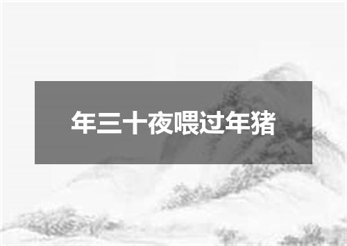 年三十夜喂过年猪