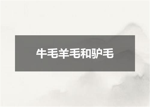 牛毛羊毛和驴毛