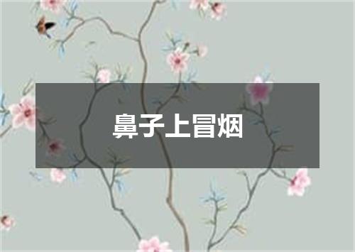 鼻子上冒烟