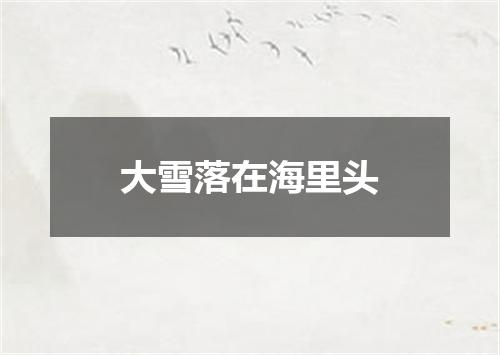 大雪落在海里头